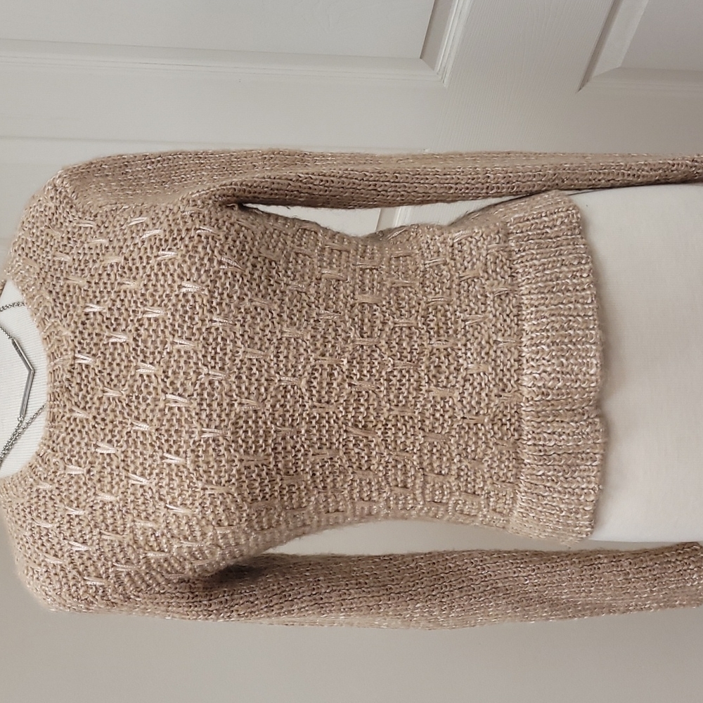Knitted sweater, cream color, size 4